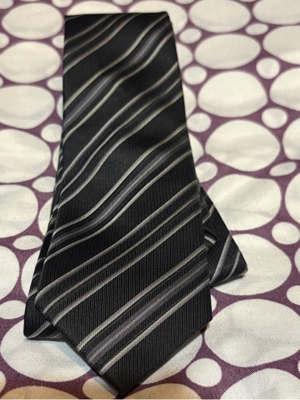 Classic Black Striped Men's Tie - Professional Dress Accessory